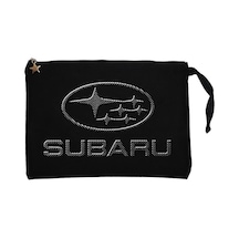Subaru Carbon Fiber Siyah Clutch Astarlı Cüzdan / El Çantası Siyah