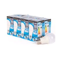Ack 9w Led Ampul 6500k Beyaz Işık E27 8'li Eko Paket