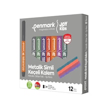 Penmark Süper Yıkanabilir 12'li Metalik Simli Jumbo Keçeli Kalem Seti