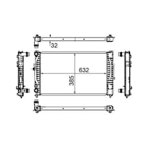 ORIS BAU002032 Radyatör Brazing Passat-A4-A6-Superb 1.6-1.8-2.4-1.9TDI-2.6-2.3 Vr5-2.0-2.8 Ac /- Mek 632X398X32