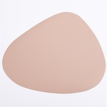 4 Adet Masa Örtüsü Kaymaz Bardak Altlığı Deri Yer, Pembe Mürdüm