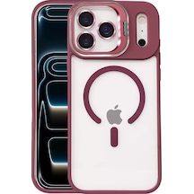 Joko Apple İphone 17 Pro Remim Lensli Magsafe Standlı Kapak - Bordo