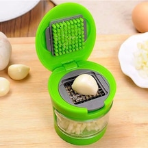 2 Farklı Bıçaklı Hazneli Kapaklı Pratik Sarımsak Soğan Rendesi Lisinya