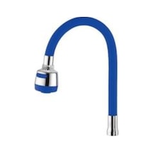 Renkli Esnek Spiralli Eviye Mutfak Eviye Batarya Borusu 2 Fonksiyonlu Mavi