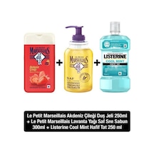 Le Petit Marseillais Akdeniz Çileği Duş Jeli 250 ML + Sıvı Sabun 300 ML + Listerine Cool Mint 250 ML