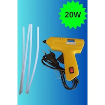 20watt Sıcak Silikon Tabancası 4 Adet Ince Çubuk Slikon Eritme Tabanca Şeffaf Mum Yapıştırıcı