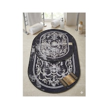 Buççin Online Mağaza 2li Banyo Paspası Polyester Siyah Çok Renkli