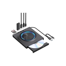 Harici Dvd-rw Cd/dvd Sürücü Sd Kart Girişli, Slim Taşınabilir