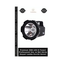 Premium 30w Led El Feneri Profesyonel Güç Ve Net Görüş Seyyar Lamba Avcılık Gereci Belirtilmemiş