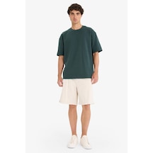 DeFacto Baggy Fit Beli Bağcıklı Bermuda Şort E1047AX25SMGR492
