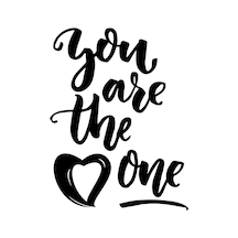 You Are The Pne Sticker 17x17 Cm Siyah