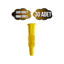 Roket Sarı 8mm Dübel Beton Tuğla Briket Dubeli 8mm Sarı Roket 30 Adet