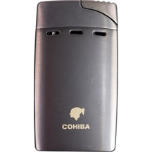 Cohiba Çift Torch Pürmüz Gunmetal Puro Çakmağı - Tr9027