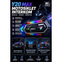 Motosiklet Kask Bluetooth Kulaklık Mikrofonlu Su Geçirmez Gürültü Önleyici Rgb Işıklı Kablosuz Kask İçi Kulaklık İnterkomlu