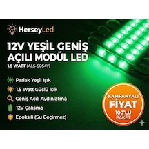 100 Adet Yeşil Mercekli Modül Led 5054 Yeşil