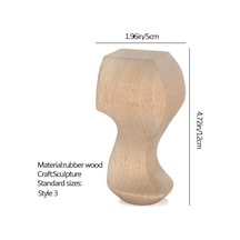 Dekorasyon El Sanatları Masif Mobilya Ayak Bacaklar Dolap Koltuk Ayakları Ahşap Oyma 12x5cm Style 3