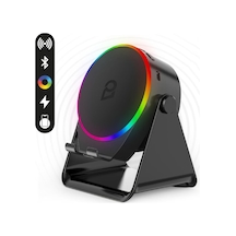 Enkado Ekd-s10 5w İndüksiyonlu Bluetooth Hoparlör Ses Yükselten 2000mah Rgb Işıklı Standlı Speaker