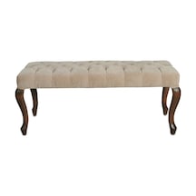 Masifart_Mobilya Masifart Kapri 120 Cm Kapitoneli Bench Puf Ceviz Eskitme