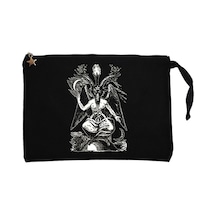 Baphomet Cliphas Levi Del Siyah Clutch Cüzdan / El Çantası Siyah