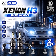 Skoda Fabia Xenon H3 Buz Mavi Led Far Ampulü 12v 2 Adet Yüksek Aydınlatma Kolay Montaj
