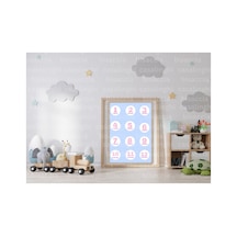 İngilizce 12 Aylık Bebek Etiketi 1-12 Months Kız Çocuk Yeni Doğan Pembe Sticker 4 Cm 84 Adet Çok Renkli
