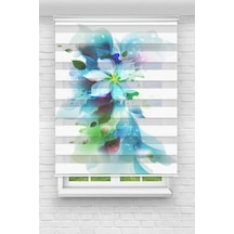 Perdeoutlet38 Baskılı Renkli Mavi Çiçek Dijital Baskılı Zebra Perde-cocuk Odası-stor Perde Model:tyc0a5d0921924bc039ea9100 Çok Renkli