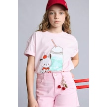 Defacto Pochacco Relax Fıt Bisiklet Yaka Kısa Kollu Tişört Kız Çocuk H3474a826smpn343 Pembe-pn343