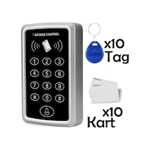Sonex Rfid Şifreli Kapı Kilidi Kartlı Geçiş Kontrol Göstergeç Sistemi + 10 Tag + 10 Kart