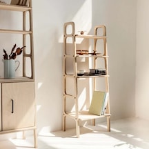 Woodesk Librero, Ahşap Kitaplık Ve Raf Ünitesi, Natural Renk