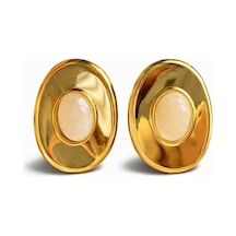 Çelik Este Küpe Gold