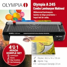 4 Ü 1 Arada A245 Combo Laminasyon Makinesi ,giyotin Makinesi ,köşe Kesme Aparatı