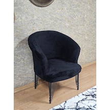 Zafir Tekli Teddy Siyah Boyalı Telli Ayak Çay Seti Koltuk Tekli Berjer , Balkon, Salon, Ofis Siyah