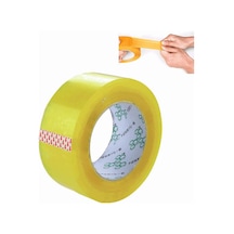 Sones 45mm Genişlik 25mm Kalınlık Paket Sızdırmazlık Paketleme Bandı Rulo Etiket Şeffaf Sarı Sones 45mm Genişlik 25mm Kalınlık Paket Sızdırmazlık Paketleme Bandı Rulo Etiket Şeffaf Sarı