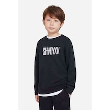 Tshirthane Shady Xv Classic Baskılı Unisex Çocuk Siyah Sweatshirt