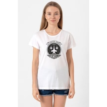 Top Gun Maverick Fighter Town Beyaz Kadın Bisikletyaka Tshirt 001