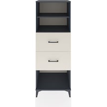 Hyperion Dolap 2 Raflı 2 Çekmeceli 60x44x163 Antrasit-aytaşı Antrasit