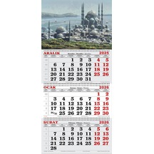 2026 Yılı Gemici Takvimi-ayasofya Camii Ve Boğaz Manzarası Sulu Boya