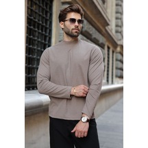 Madmext Vizon Yarım Balıkçı Yaka Slim Fit Erkek Sweatshirt E7202