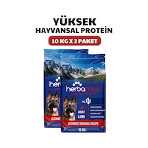 Herbamax Kuzu Etli ve Pirinçli Yetişkin Köpek Maması 2 x 10 KG