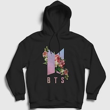 Presmono Unisex Roses Bts Kapüşonlu Sweatshirt Siyah Presmono Unisex Roses Bts Kapüşonlu Sweatshirt Siyah