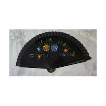 Herşeytrend Bambu Çift Taraflı Siyah Yelpaze 12'li Paket