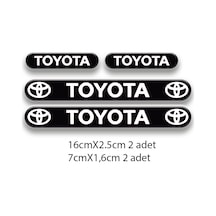 Otomobil Stıcker Seti Toyota 3d Damla 4'lü 2 Nötr
