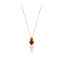 Gümüş Rodyumlu Zultanit Taşlı Drop Kesim Renk Değiştiren Kolye Barcode Gümüş - Rose Gold