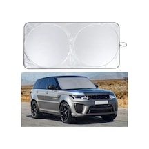 Oto Ön Cam Güneşliği 150x70 Cm - Katlanabilir Çift Katmanlı Uv Yansıtıcı Gümüş Araba Güneş Ko