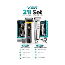 Tıraş Makinesi V-071 & V-355 - 7000 Rpm T-bıçak Trimmer Ipx6 Folyo - 2'li Berber Seti