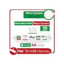 Easy Clean Beyaz Sabun Katkılı Mopa Uyumlu Yer Temizlik Havlusu&mendili 50 Yaprak Belirtilmemiş