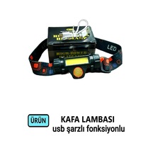 Usb Şarjlı Fonksiyonlu Kafa Lambası Diğer