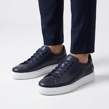 Marcobranchını Bağcıklı Sade Model Düz Kalın Taban Erkek Sneaker Ayakkabı 614055m Lacivert