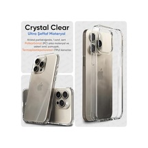 14 Pro İle Uyumlu Crystal Clear Ultra Şeffaf Polikarbonat Dış Gövde Kamera Çerçevesi Ve Tuşları Metal Sararmayan Diğer