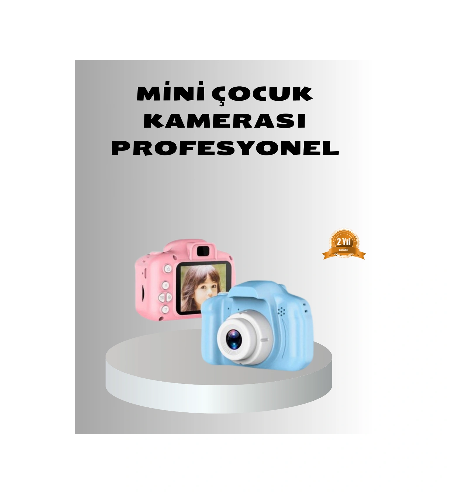 8mp Mini Çocuk Fotoğraf Makinesi Pembe Ses Kaydı Özellikli